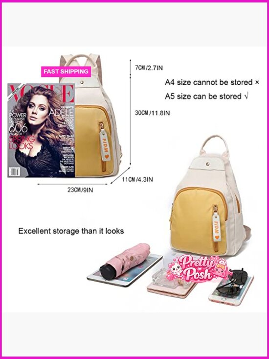 Mini Nylon Sling Backpack Travel Crossbody Bag Lightweight Water Resistant main image 6